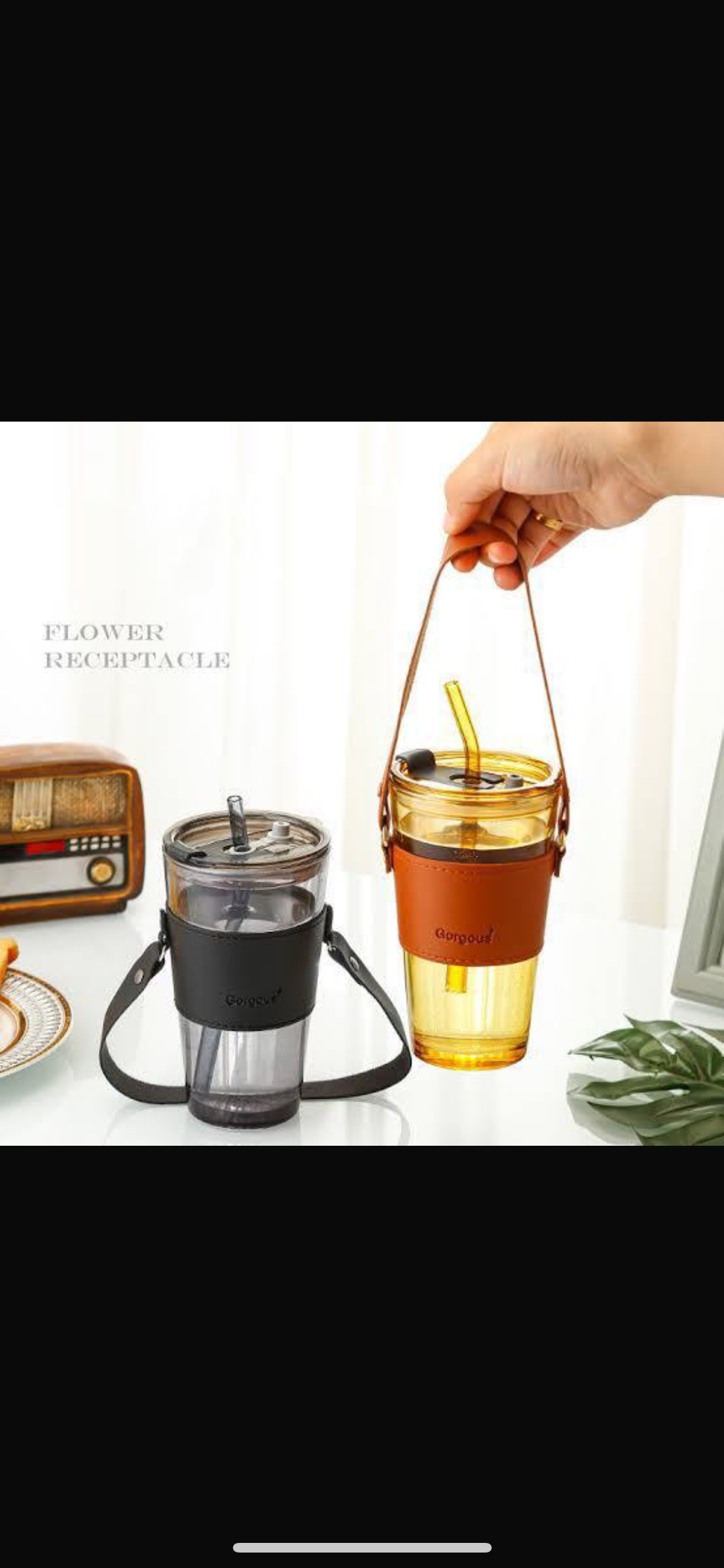 Glass Tumbler (black)